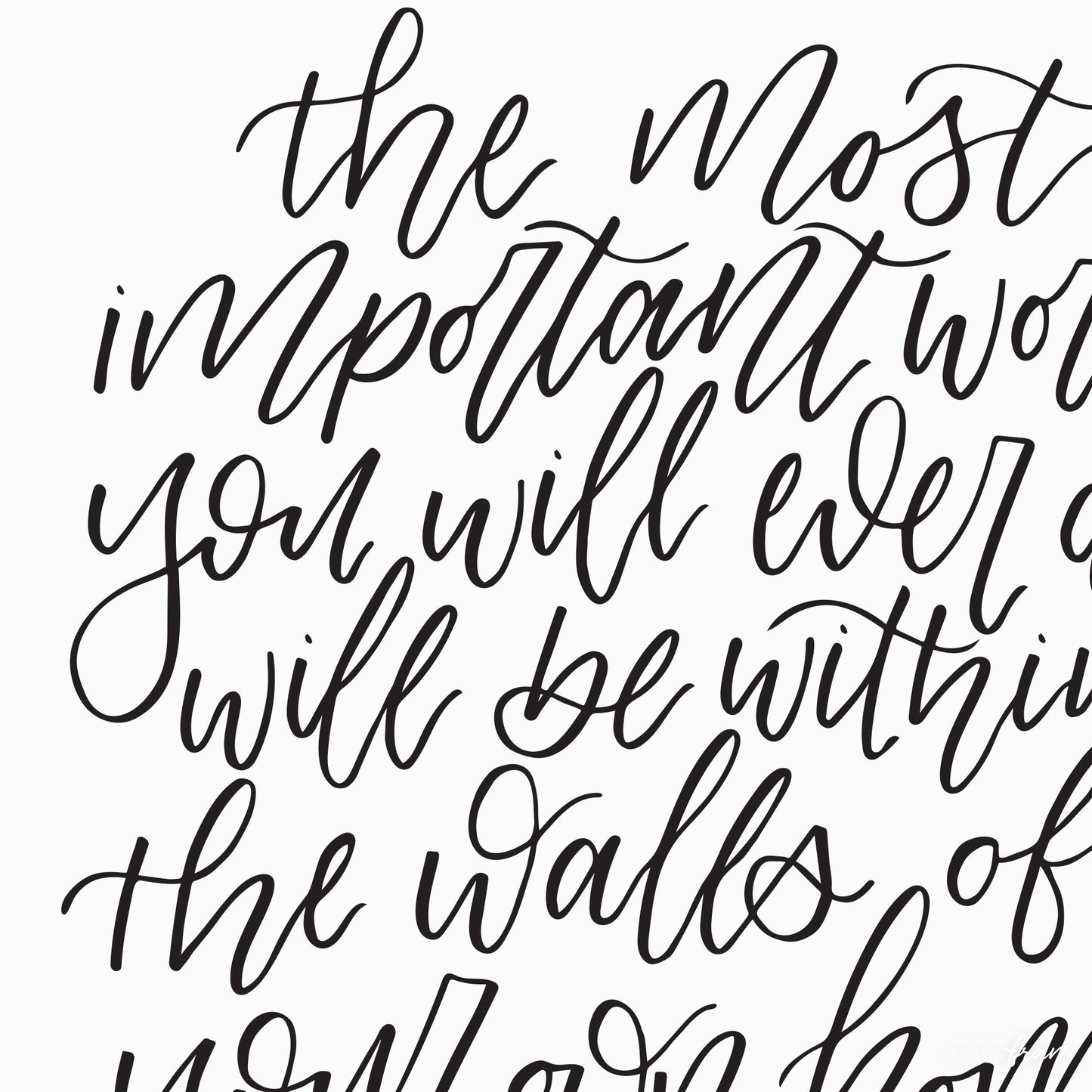 The most important work (Script) - Print